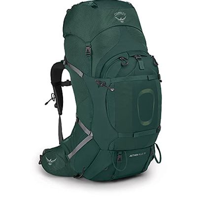 Osprey Aether Plus 70L Men's Backpacking Backpack, Axo Green, L/XL