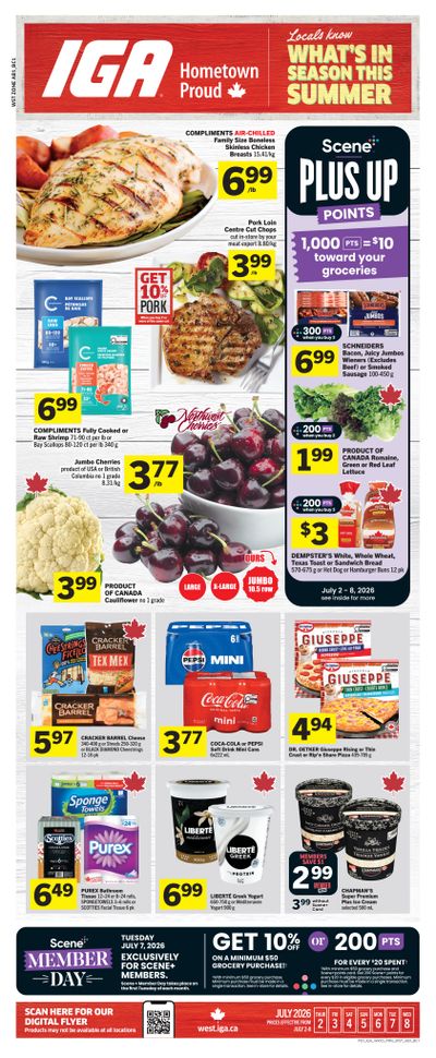 IGA (West) Flyer July 2 to 8