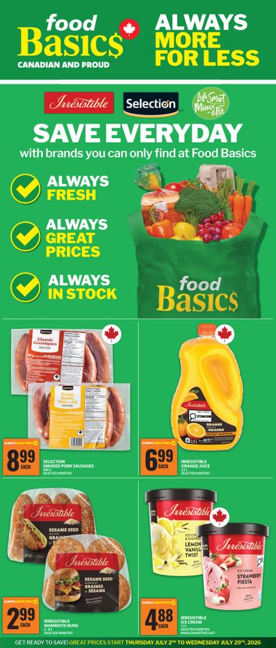 Food Basics Private Labels Flyer July 2 to July 29
