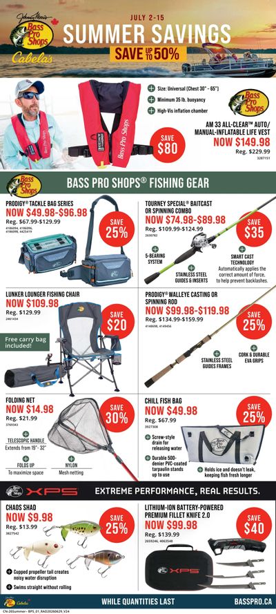 Bass Pro Shops Flyer July 2 to 15