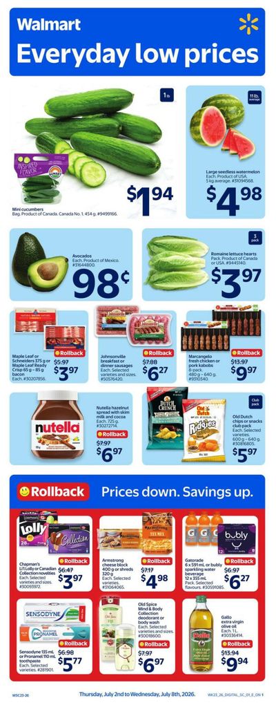 Walmart (ON) Flyer July 2 to 8