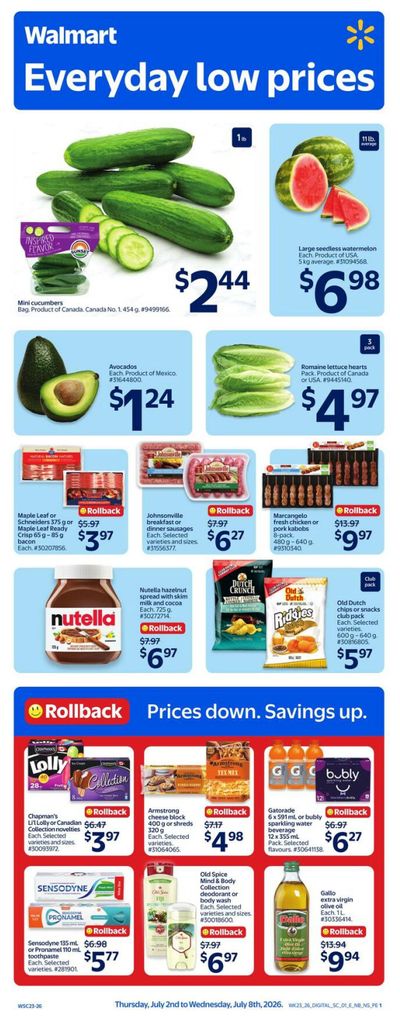 Walmart (Atlantic) Flyer July 2 to 8