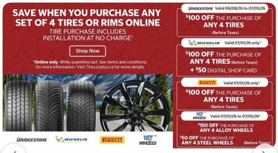 Costco: Canada Day tire & rim sale