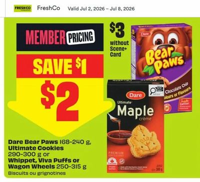 Fresh Co: Dare Cookies $2 with Scene Card, Coca-Cola Soft Drinks 6 x 710ml $2.97 with PM + offer