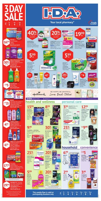 I.D.A. Flyer July 3 to 9