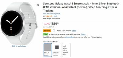 Amazon.ca: Samsung Galaxy Watch8 Smartwatch, 44mm