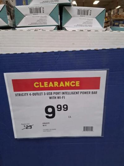 Rona: YMMV: 4-Outlet 3-USB Port Intelligent Power Bar with Wi-Fi $9.99 clearance deal .