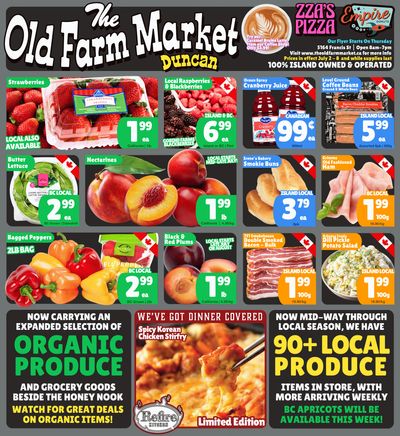 The Old Farm Market (Duncan) Flyer July 2 to 8
