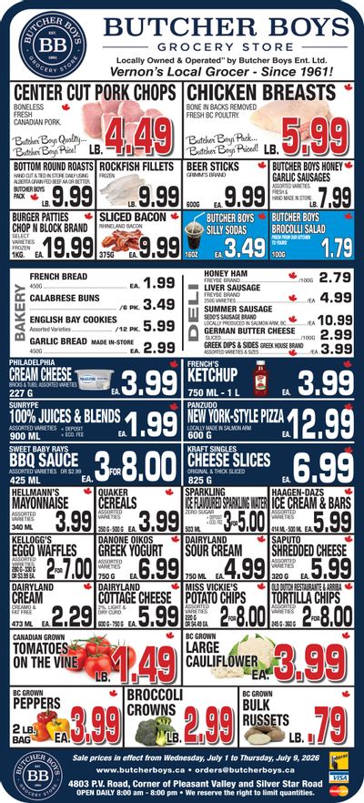 Butcher Boys Grocery Store Flyer July 1 to 9