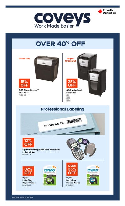 Covey Basics Flyer July 1 to 31