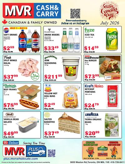 MVR Cash and Carry Flyer July 1 to 31