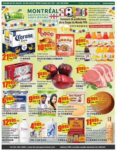 Btrust Supermarket (Montreal) Flyer July 2 to 8