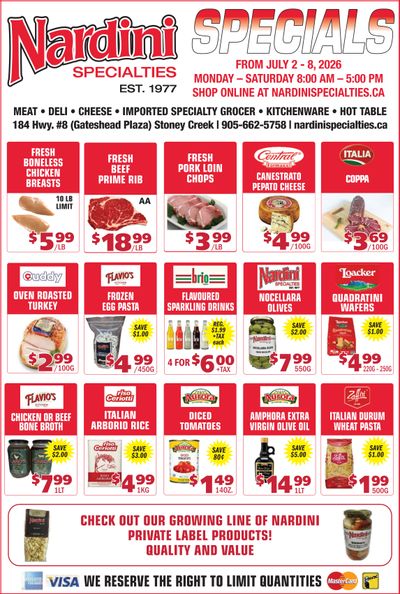 Nardini Specialties Flyer July 2 to 8