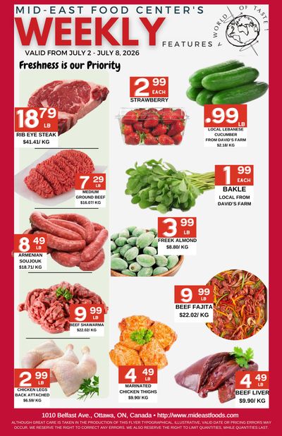 Mid-East Food Centre Flyer July 2 to 8