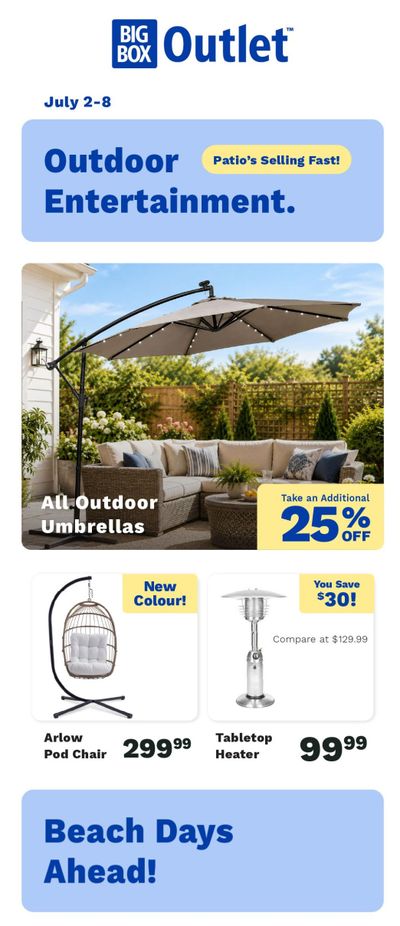 Big Box Outlet Store Flyer July 2 to 8