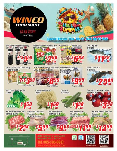 WinCo Food Mart (HWY 7) Flyer July 2 to 8