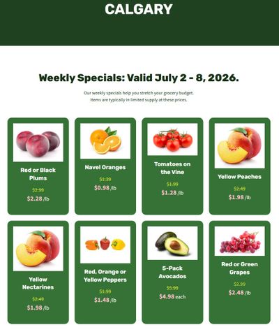 H&W Produce Flyer July 2 to 8