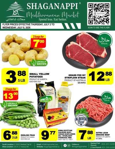 Shaganappi Mediterranean Market Flyer July 2 to 8