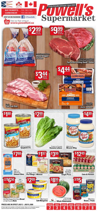 Powell's Supermarket Flyer July 2 to 8