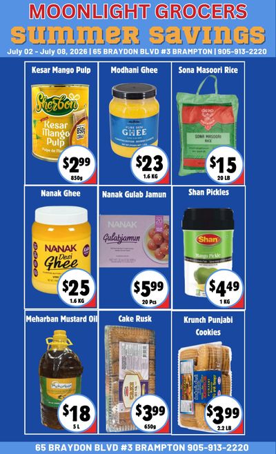 Moonlight Grocers Flyer July 2 to 8