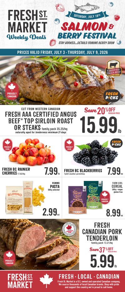 Fresh St. Market Flyer July 3 to 9