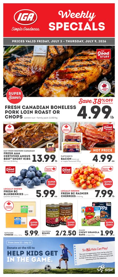 IGA Stores of BC Flyer July 3 to 9