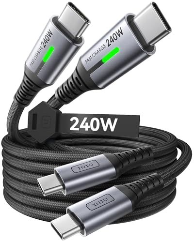 INIU USB C to USB C Cable, 240W Fast Charging Type C 2pk (6.6ft+6.6ft) $8.15