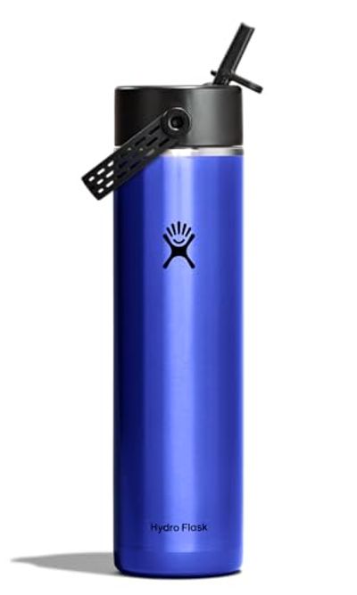 Hydroflask 24 OZ LIGHTWEIGHT WIDE FLEX STRAW CAP SAPPHIRE BLUE