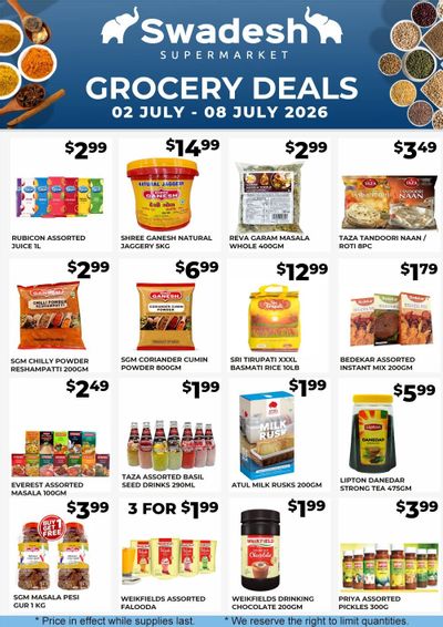 Swadesh Supermarket Flyer July 2 to 8