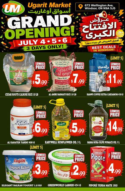 Ugarit Market Flyer July 4 to 6