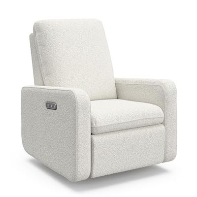 Graco Teddi Power Recliner Swivel Glider (Ivory Boucle) – GREENGUARD Gold Certified, CertiPUR-US Certified Foam, Electronic Power Recline, USB-A & USB-C Charger, Premium Cushioning & Comfort