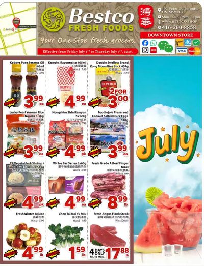 BestCo Food Mart (Downtown Toronto) Flyer July 3 to 9