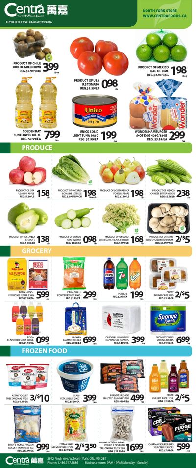 Centra Foods (North York) Flyer July 3 to 9