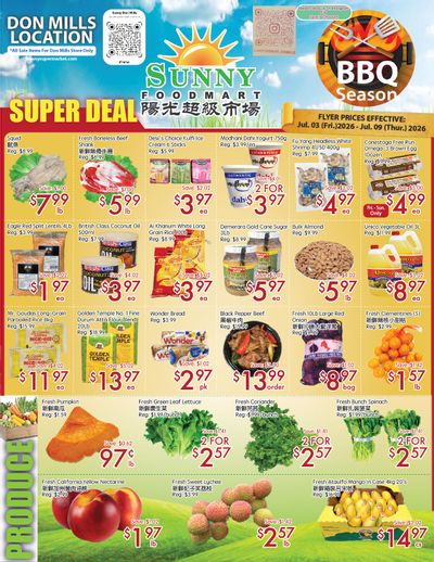 Sunny Foodmart (Don Mills) Flyer July 3 to 9