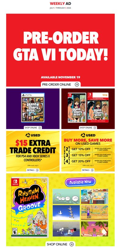 EB Games Flyer July 2 to 8