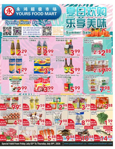 Yours Food Mart Flyer July 3 to 9