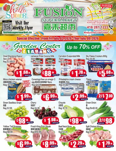 Fusion Supermarket (Scarborough) Flyer July 3 to 9