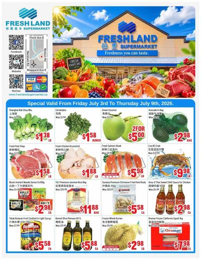 FreshLand Supermarket Flyer July 3 to 9