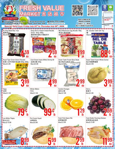Fresh Value (Scarborough) Flyer July 3 to 9