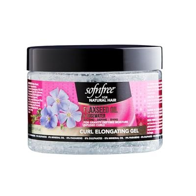 Sofnfree Flaxseed oil & Rosewater Curl Elongating Gel