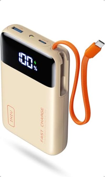 INIU 20000mAh Power Bank, 45W PD Fast Charging Portable Charger, 30% Smaller Battery Pack with USB-C Cable, Travel Phone Charger, Flight-Safe Powerbank