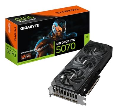 Gigabyte GeForce RTX 5070 WINDFORCE OC SFF 12G Graphics Card - 12GB GDDR7, 192 Bit, PCI-E 5.0, 2542 MHz Core Clock, 3 x DP 2.1a, 1 x HDMI 2.1b, NVIDIA DLSS 4