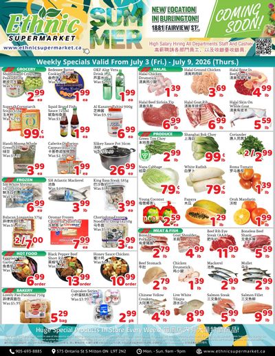 Ethnic Supermarket (Milton) Flyer July 3 to 9