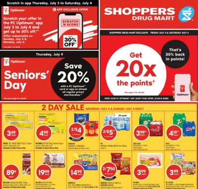 Shoppers Drug Mart Canada: 20x The Points July 3rd & 4th + More