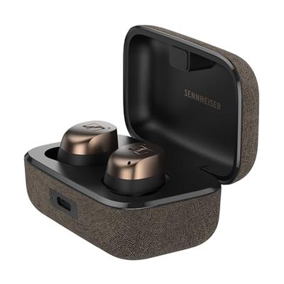 Sennheiser Momentum True Wireless 4 Smart Earbuds, Bluetooth 5.4, Crystal-Clear Sound, Noise Cancelling Earbuds, Comfortable Design, Up to 30HR Playtime, Adaptive ANC, LE Audio, Auracast – Black