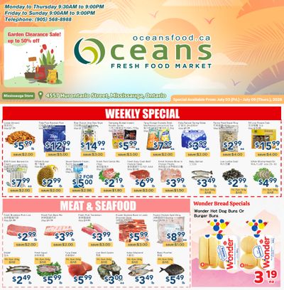 Oceans Fresh Food Market (Mississauga) Flyer July 3 to 9