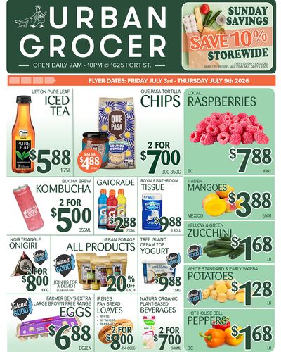 Urban Grocer Flyer July 3 to 9