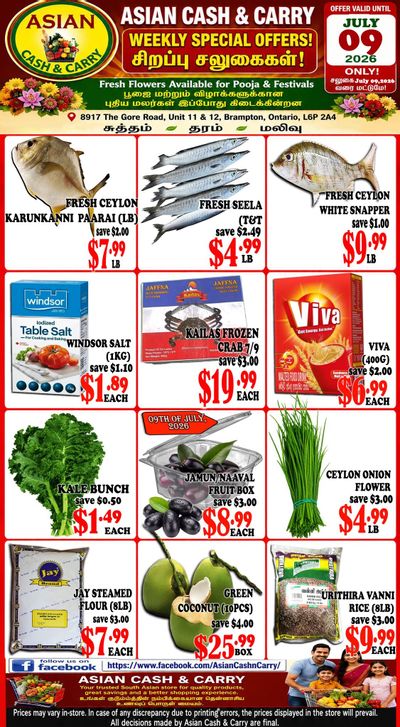 Asian Cash & Carry Flyer July 3 to 9