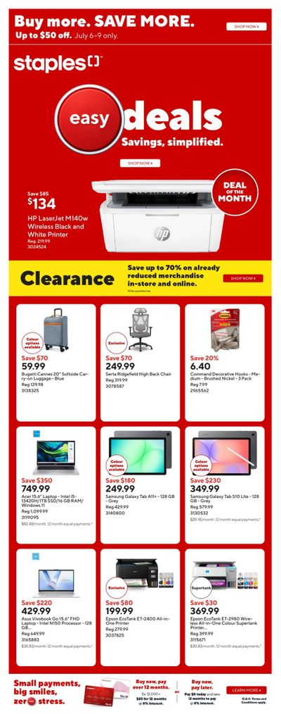 Staples Flyer July 3 to 9