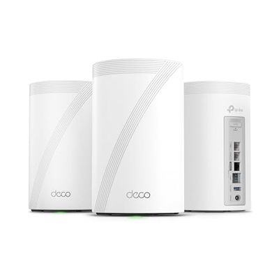 TP-Link Deco 7 Pro BE77 BE17000 Tri-Band WiFi 7 Mesh System- 9-Stream 17Gbps, 10G RJ45/SFP+ Combo, MLO, AI-Roaming, VPN, HomeShield Security, Covers up to Up to 8500 Sq.ft, 3-Pack